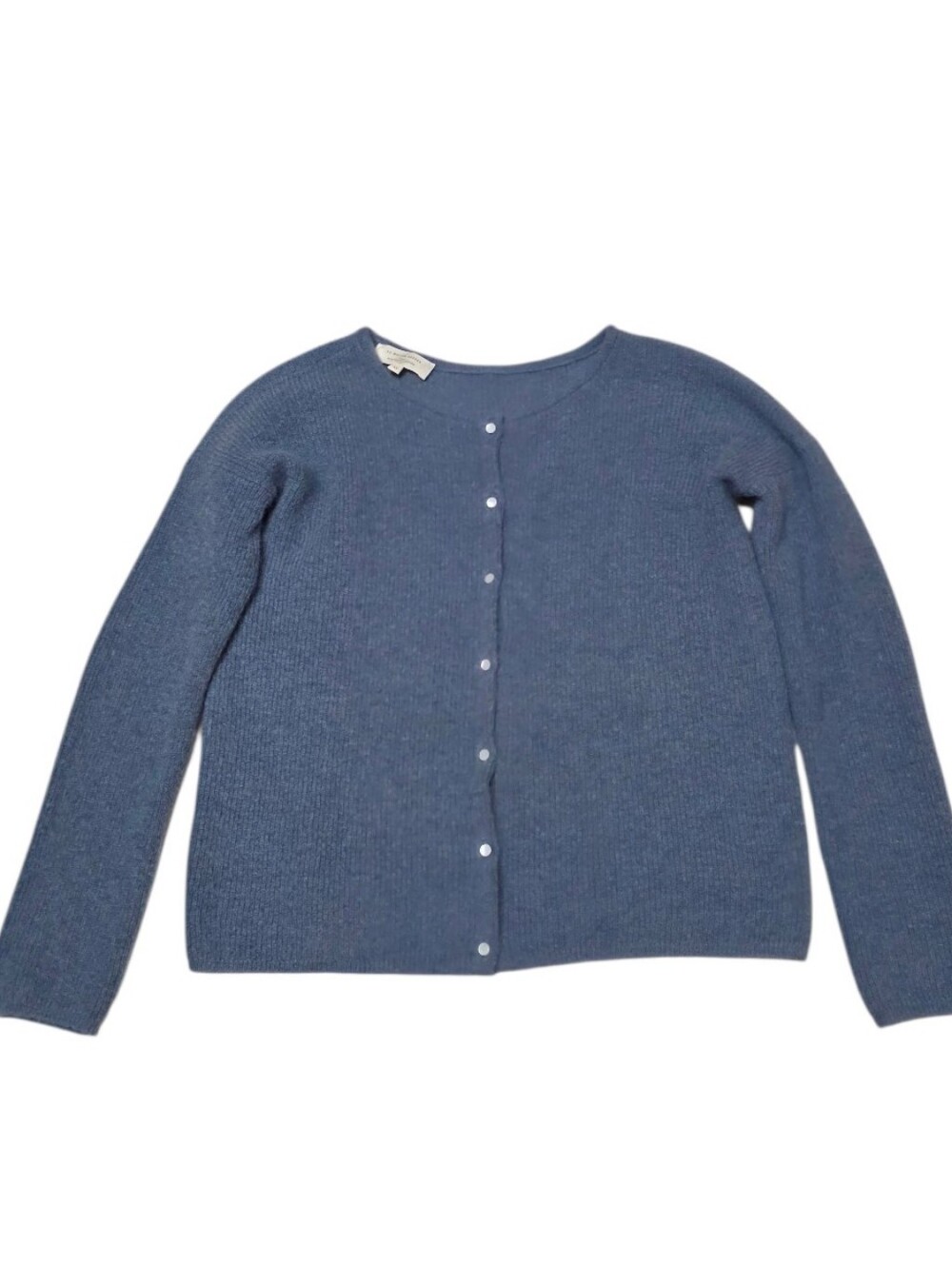 Sezane Gaspard Vintage Blue Mohair/Alpaca Blend Buttondown Cardigan - Picture 2 of 9
